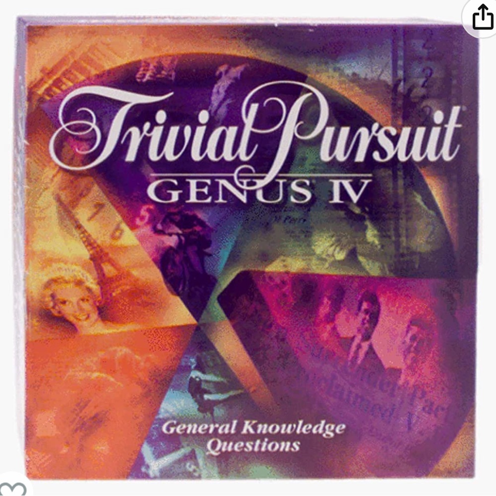 NEW sealed TRIVIAL PURSUIT Genus IV Edition 1996 Parker Brother 4 trivia game